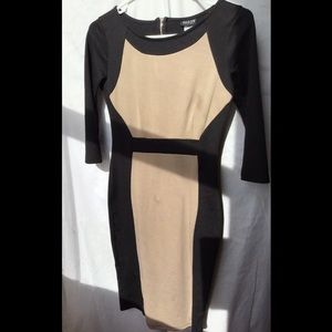 Black & Tan Dress Size Small Colorblock Dress